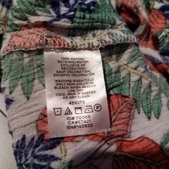 LOFT Beach Dress Floral Gauzy Cover Up Tassels Small - Picture 8 of 8